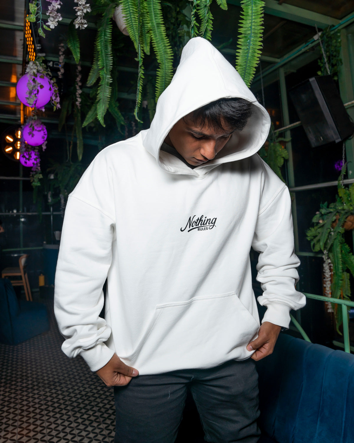 Hoodie Oversize Flow Blanco