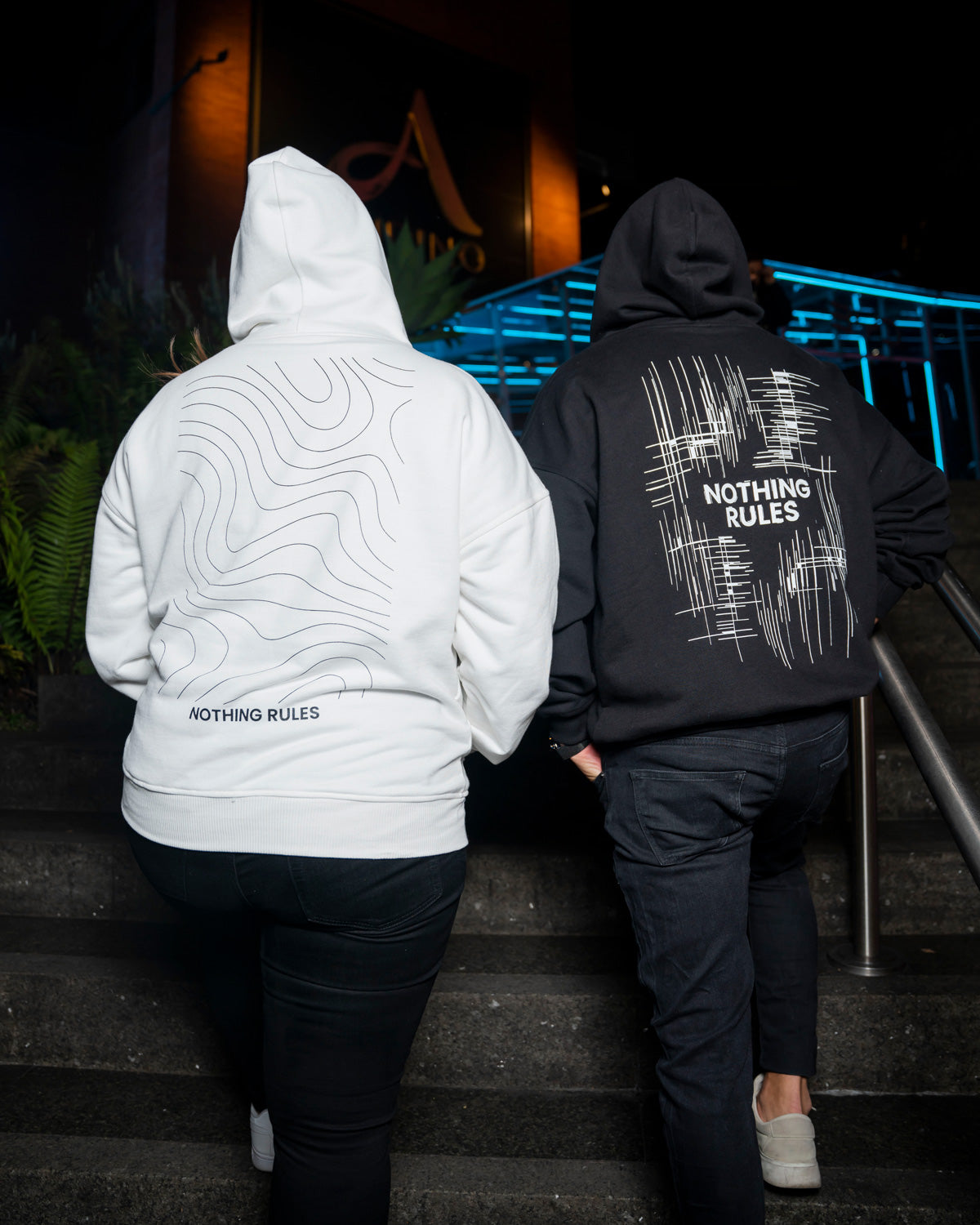 Hoodie Oversize Glitch Negro