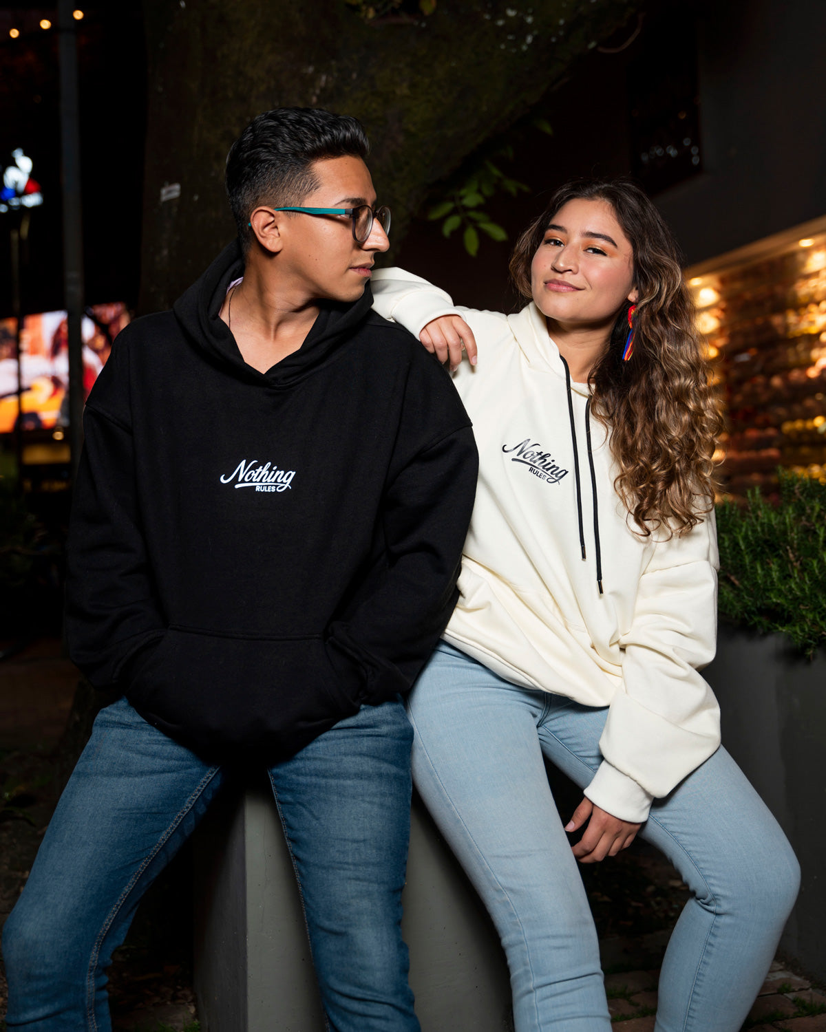 Hoodie Oversize Spin Crema