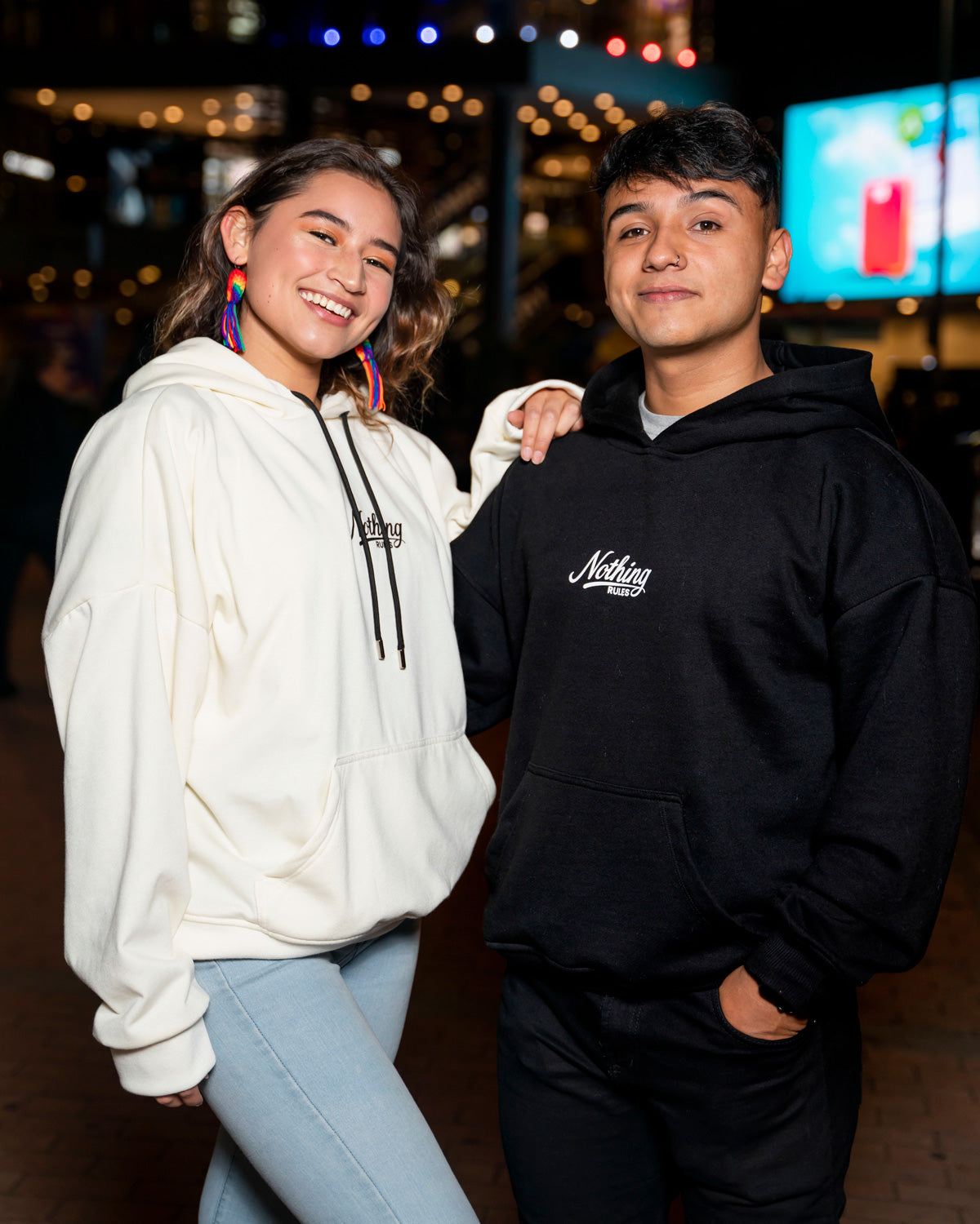 Hoodie Oversize Spin Crema